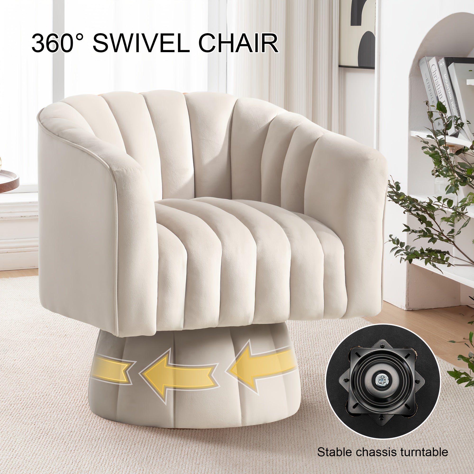 Comfortable Recliner, Lounge Chair For Adults, 360° Rotatable, Aesthetically Pleasing, Tong'x.