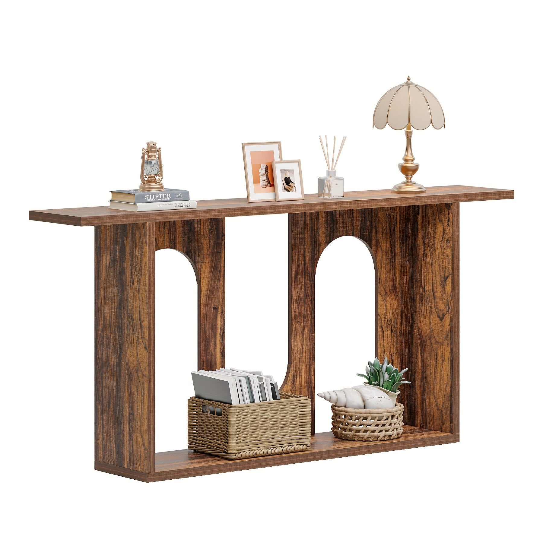 70.9 Inch Console Table, Farmhouse Long Entryway Sofa Table With Storage, Console Table Exudes A Rustic And Charming Farmhouse Style And Is Crafted With A Durable Frame