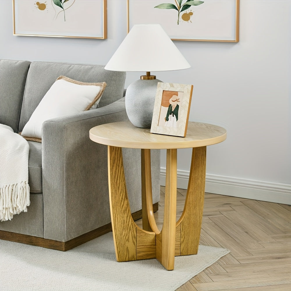 Round Coffee Table 91cm Round Wooden Small Table Suitable for Bedrooms Living Rooms Reception Rooms A Small Sofa Side