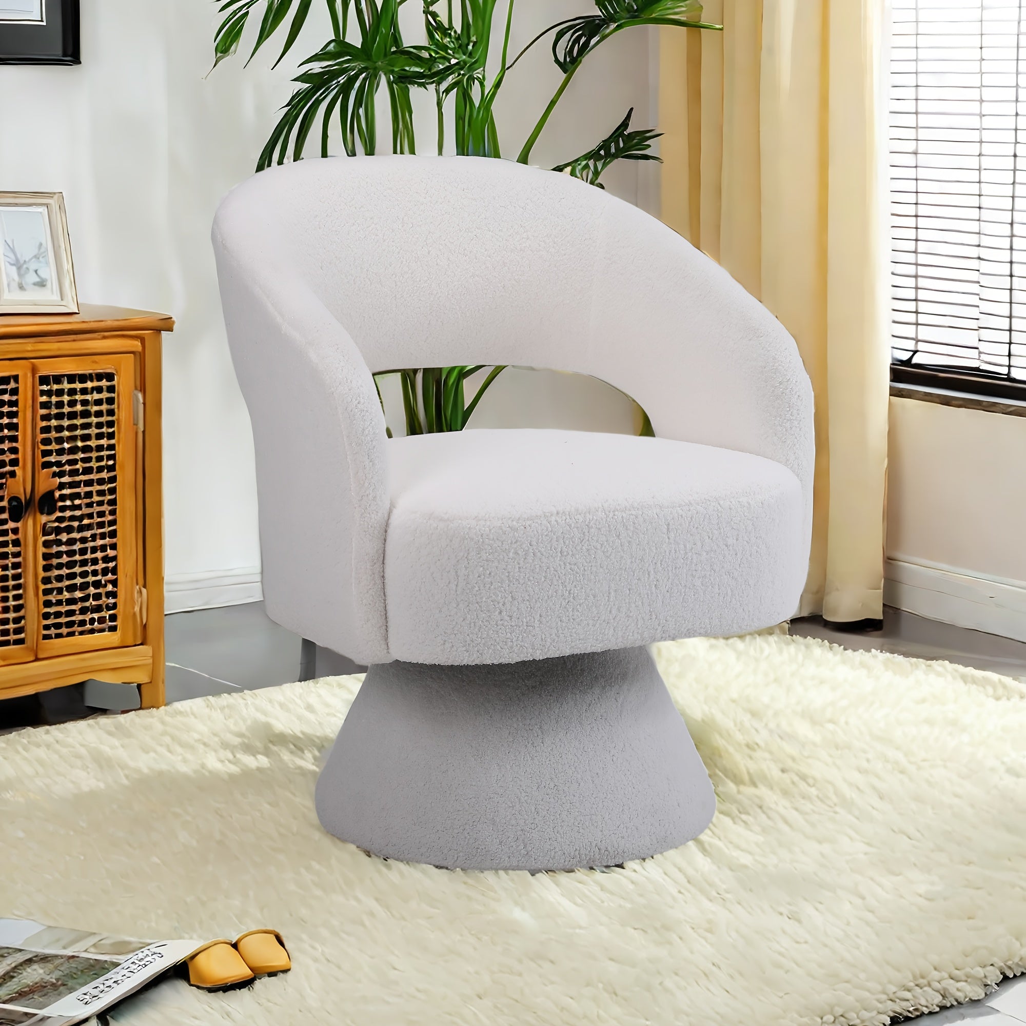 Modern Swivel Chair, Living Room Leisure and Entertainment Armchair, Bedroom Balcony Relaxation Sofa Chair