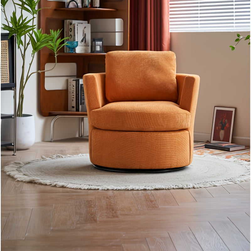 Swivel Barrel Chair, Comfy Round Accent Sofa Chair For Living Room, 360 Degree Swivel Barrel Club Chair, Leisure Arm Chair For Nursery, Hotel, Bedroom, Office, Lounge