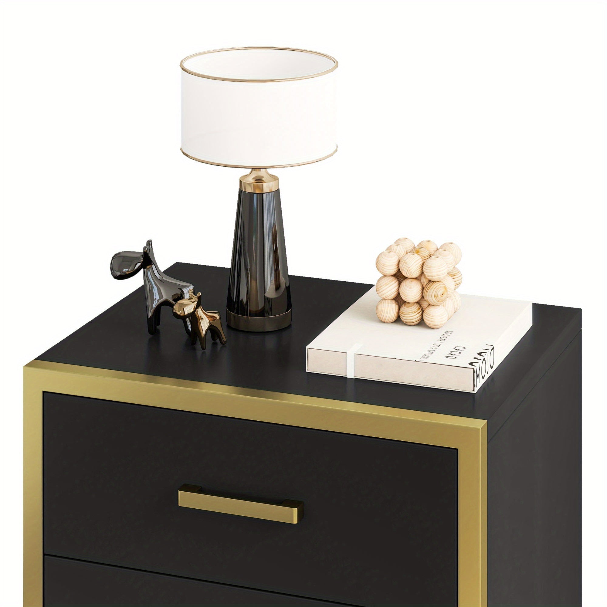 Contemporary Side Table with 2- Drawer Design, Ideal for Bedroom or Living Space, Thanksgiving Christmas Halloween Day Gift