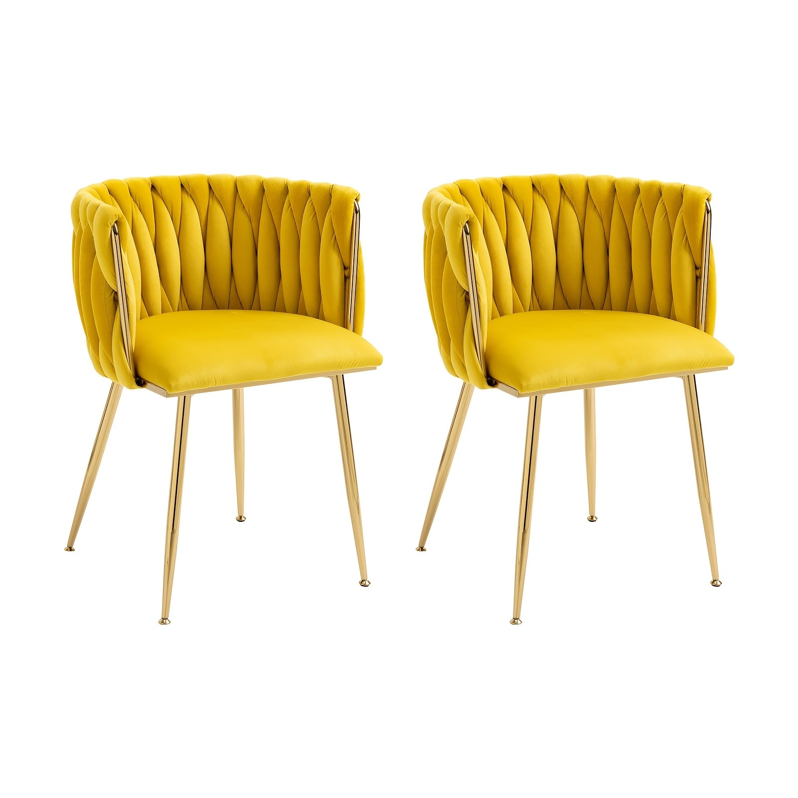 Velvet Dining Chairs Set Of 2 Tufted Dining Room Chairs with Golden Leg Upholstered Dining Chairs for Kitchen Dining