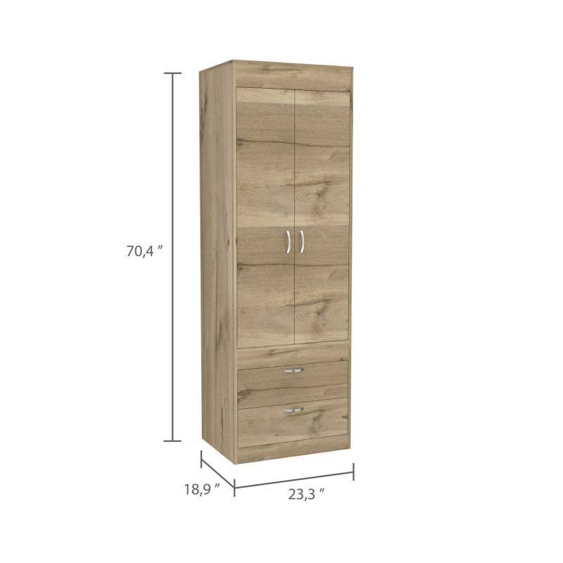 Armoire Large Cabinet with Two Drawers, a Storage Wardrobe for The Living Room And Bedroom., Cabinet for Clothes, Desk & Drawer Organizer for Home Storage