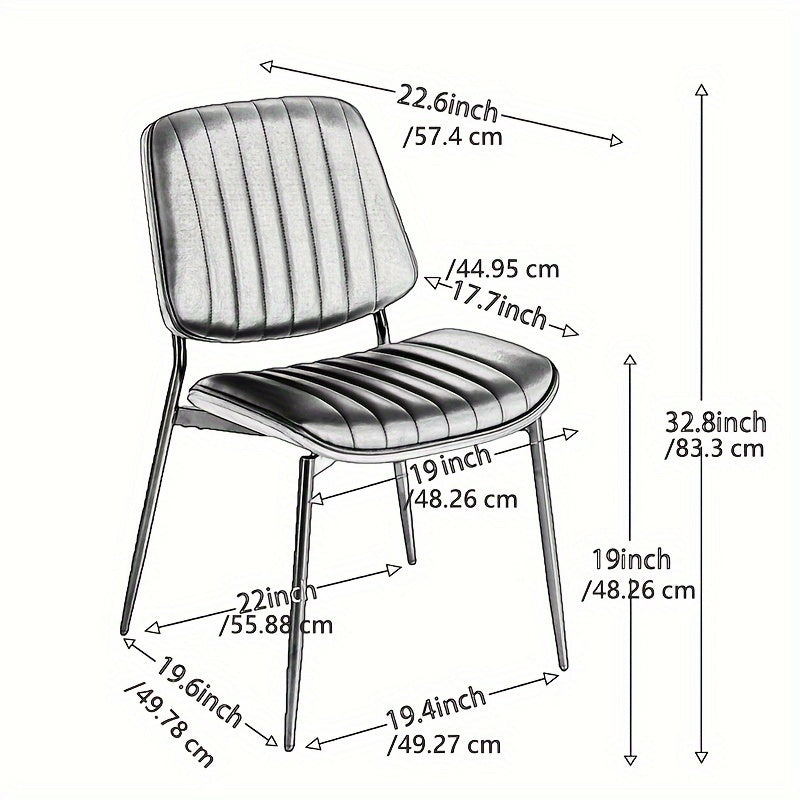 Dining Chairs Set Mid Century Modern Retro Faux Leather Chair with Walnut Bentwood Upholstered Seat Metal Legs Adjustable Foot for Kitchen Dining Room Chairs