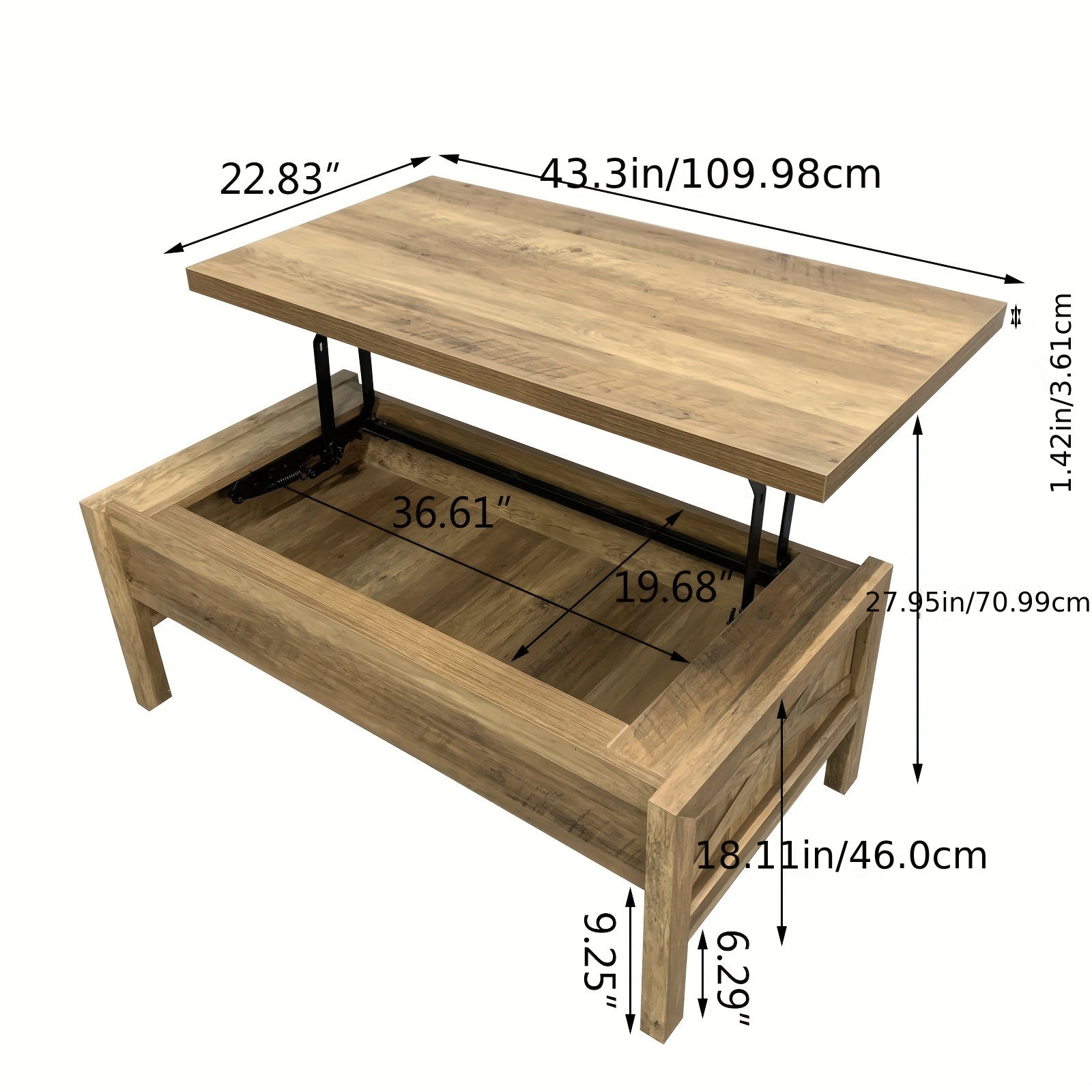 Lift Top Coffee Table with Hidden Compartment Storage Coffee Table with Lift Top Farmhouse Wood Lift Top Coffee Table