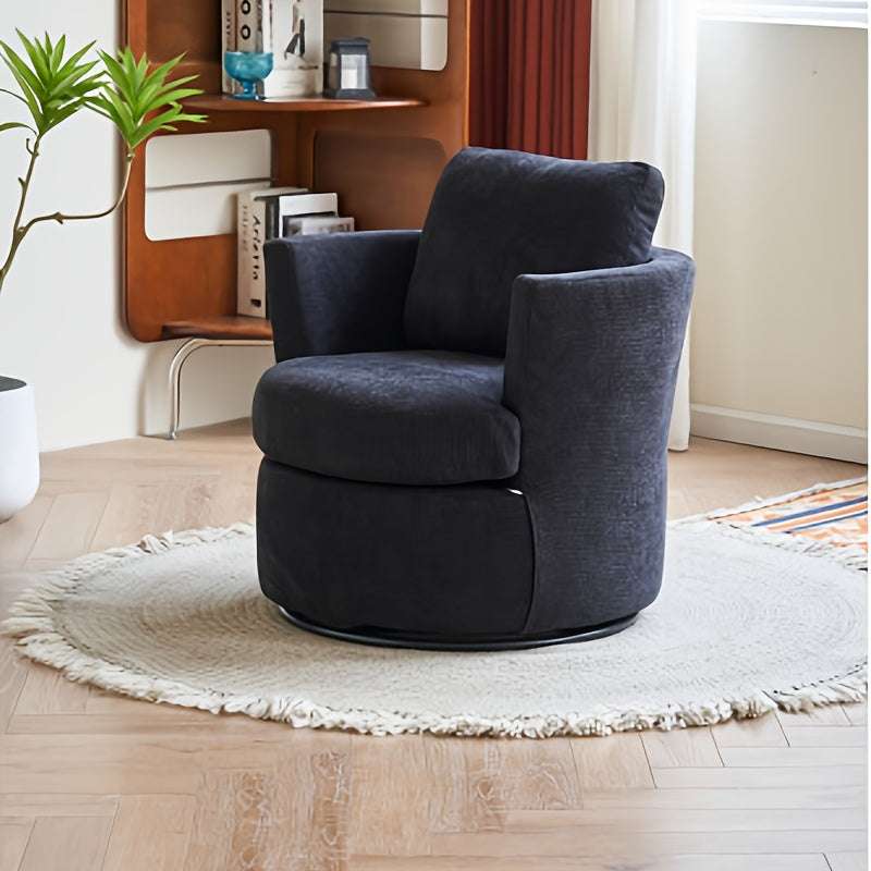 Swivel Barrel Chair, Comfy Round Accent Sofa Chair For Living Room, 360 Degree Swivel Barrel Club Chair, Leisure Arm Chair For Nursery, Hotel, Bedroom, Office, Lounge