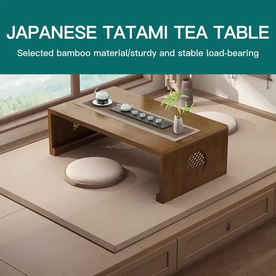 Japanese Folding Coffee Table Foldable Floor Table Bamboo Low Table For Living Room Dining Room Tea Tatami Home