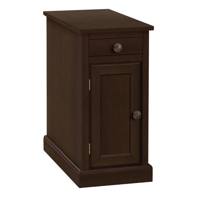 Accent Table, End, Side Table, Nightstand, Narrow, Bedroom, Lamp, Storage Drawer, Brown Veneer, Traditional-Suitable for Shopping Malls, Homes, Restaurants, And Offices.