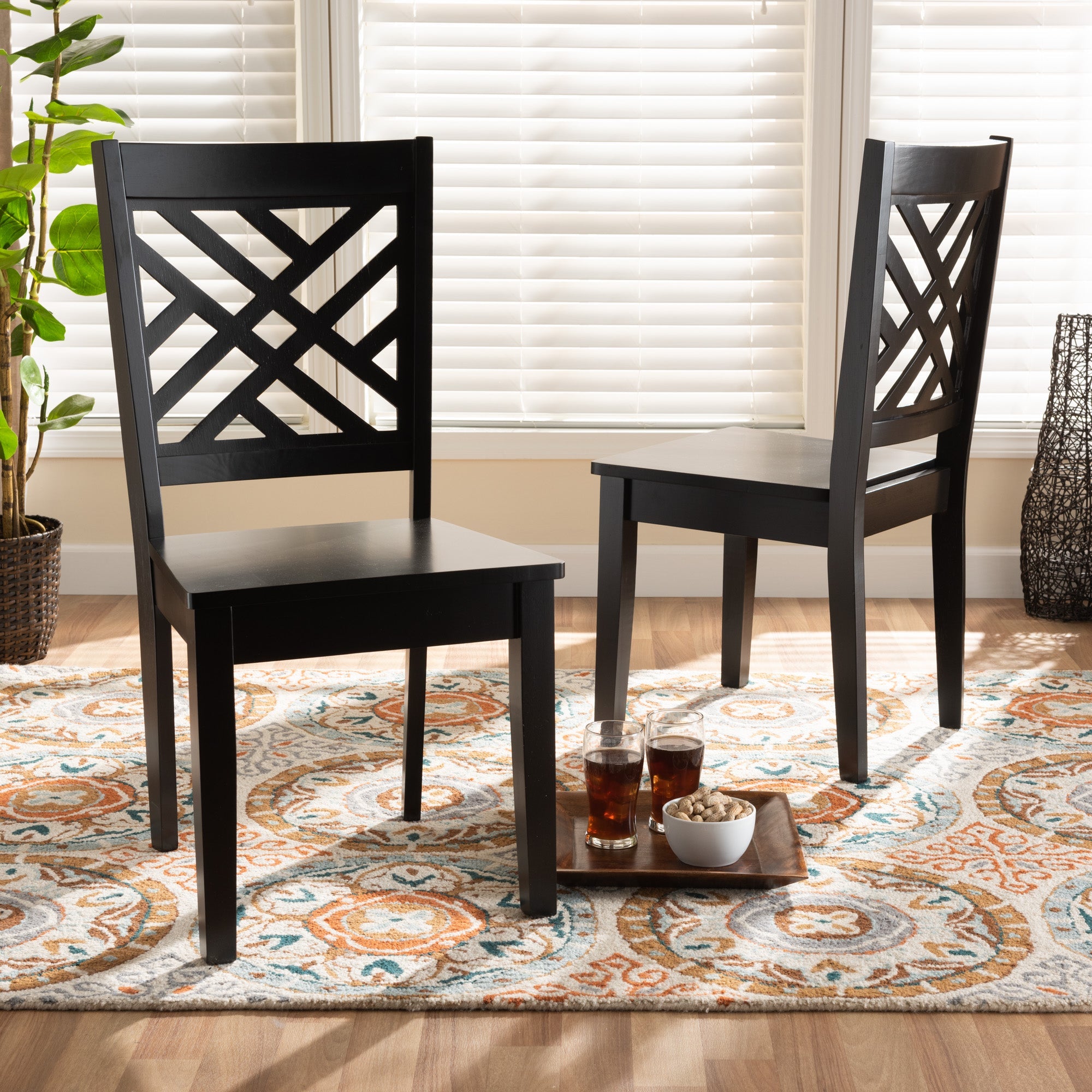 Caron Wood 2-Piece Dining Chair Set