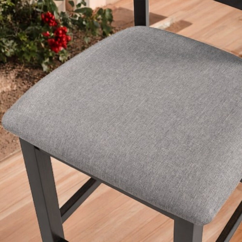 Set of 4 Counter Height Dining Chair with Padded Seats Elegant Espresso Finish Comfortable for Daily Use Sturdy