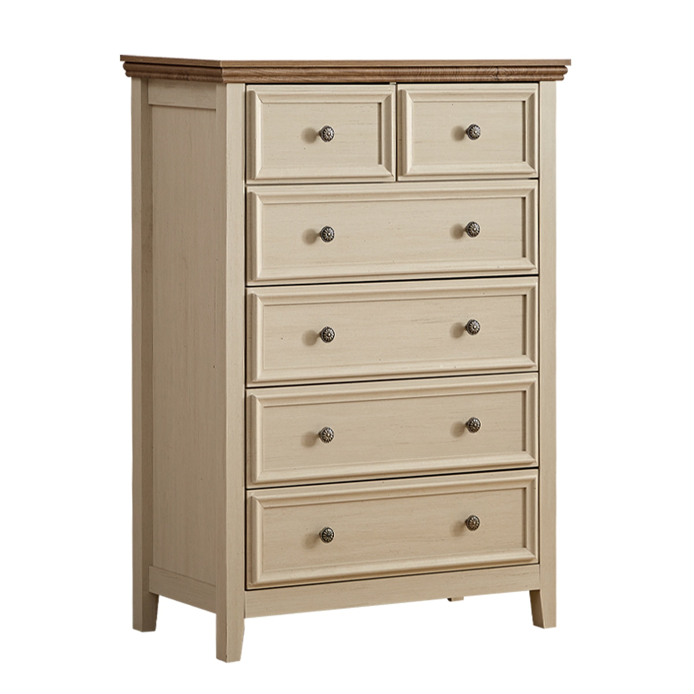 Dresser For Bedroom With 6 Drawers 5 Drawer Tall Chest Of Drawers For Bedroom Beige Wood Modern Storage Cabinet With 7