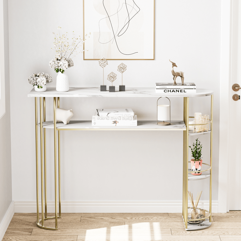 Modern 43.3" Narrow Console Table - Perfect for Entryway, Living Room, or Behind Couch | Sleek Design