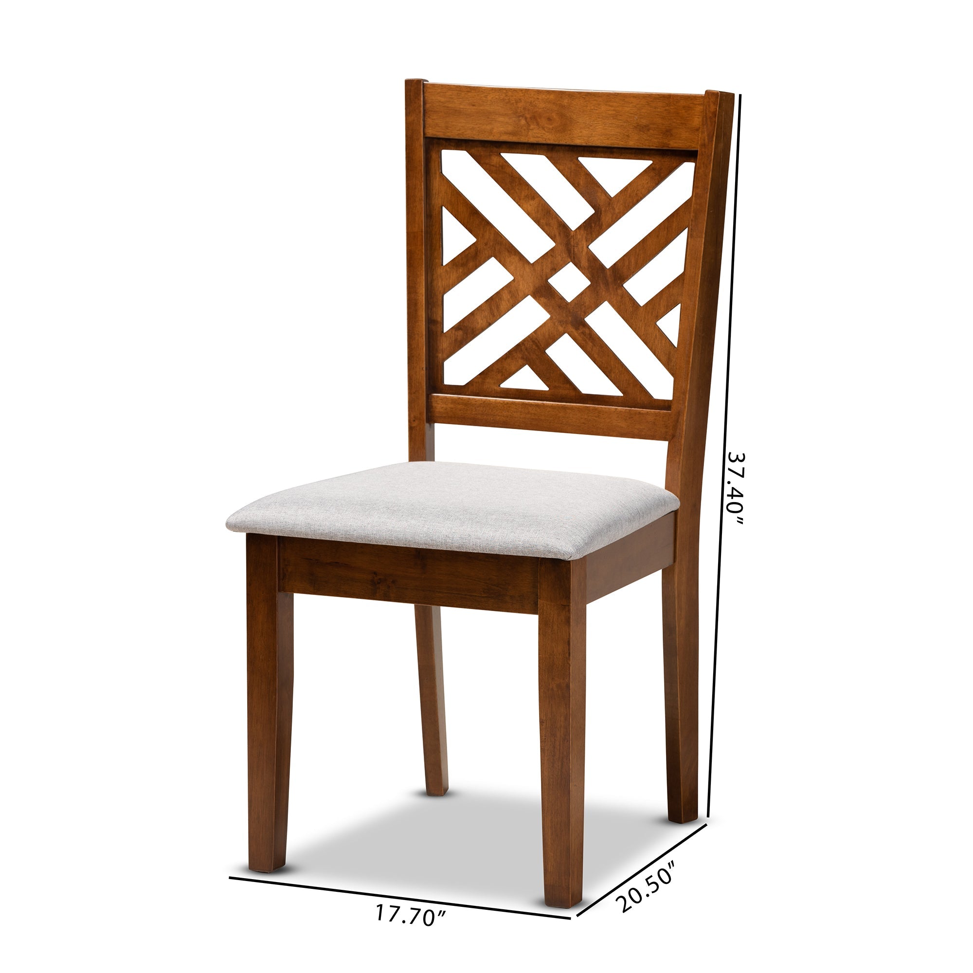 Caron Wood 2-Piece Dining Chair Set