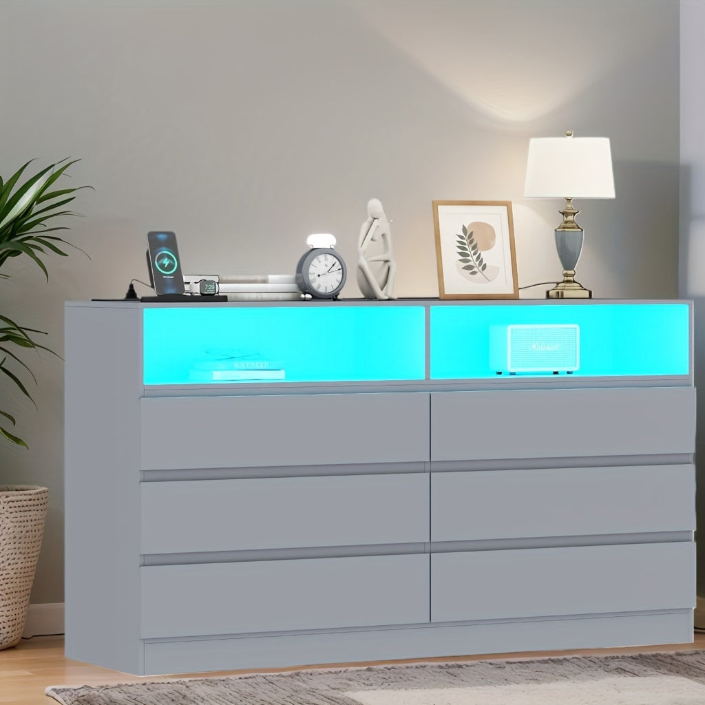 6 Drawer Dresser with for Bedroom Accent Chests of Drawers - Dresser Westberry Furniture