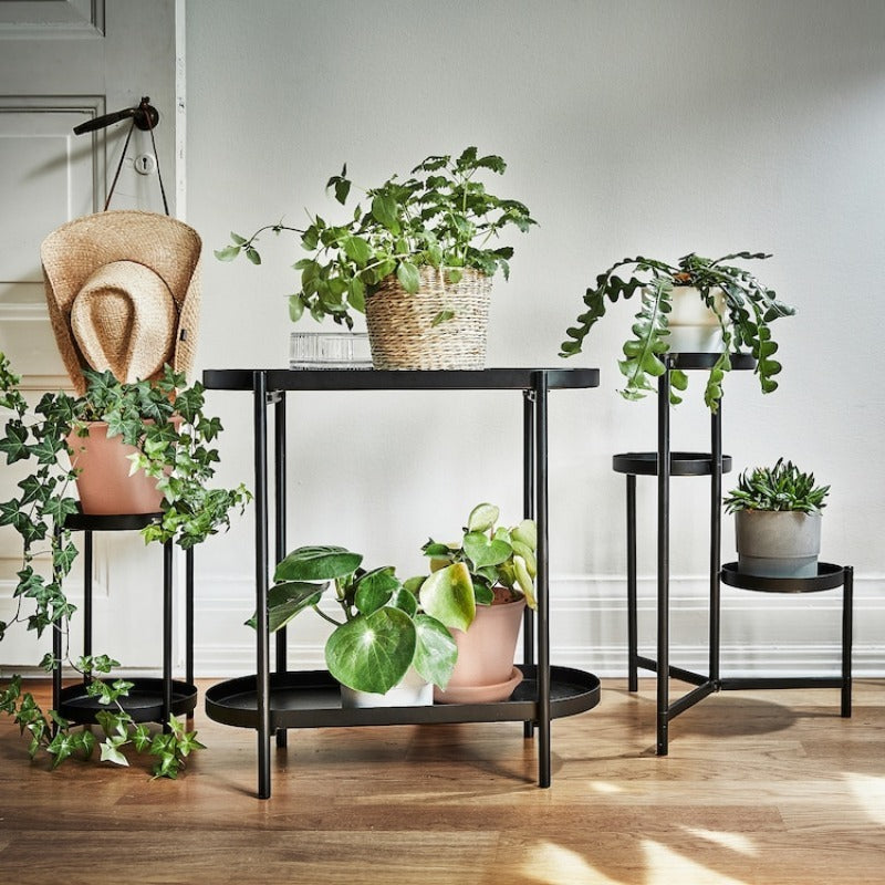 Plant stand, indoor/outdoor black, 22 "