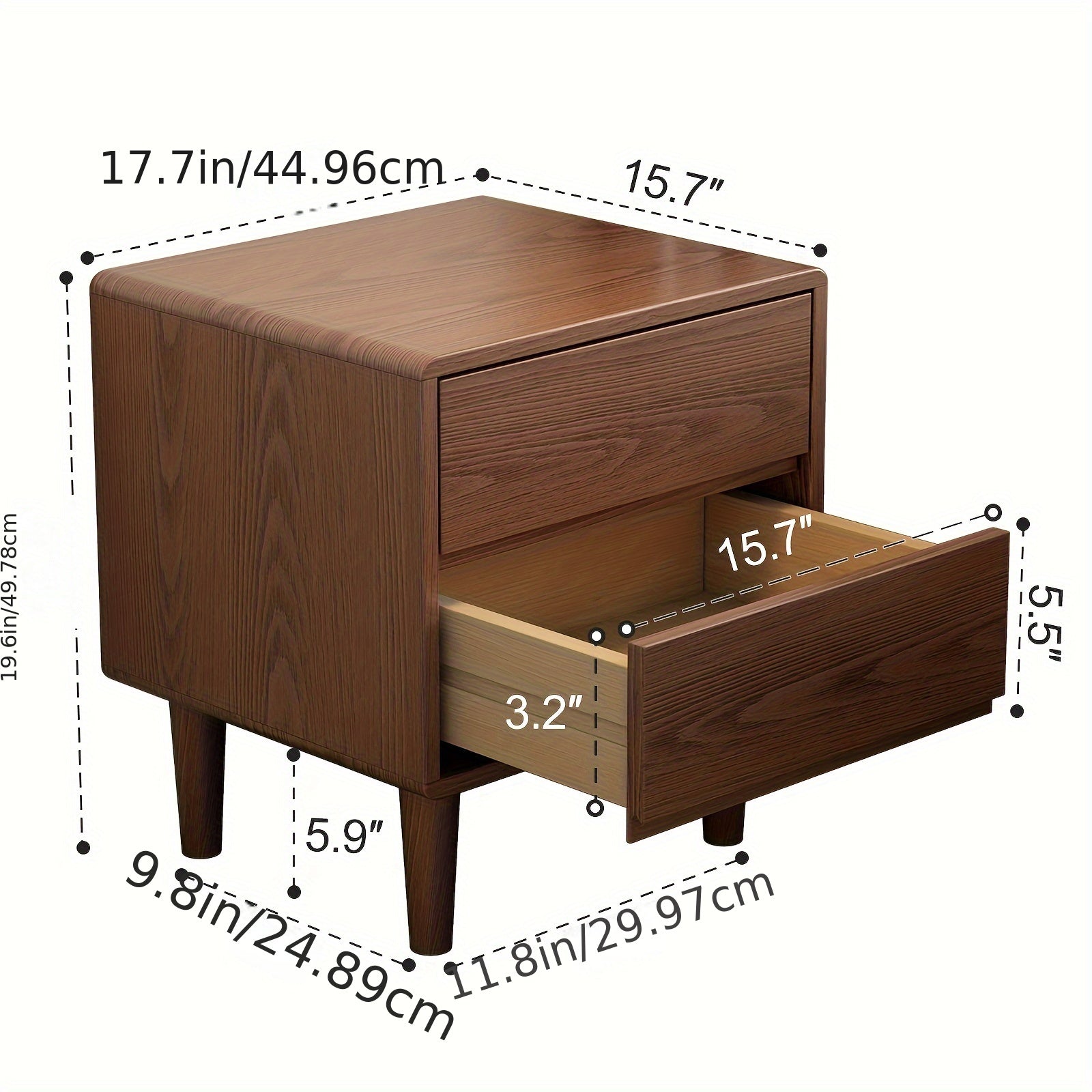 Solid Wood Bedside Table, Simple Modern Bedroom Storage Cabinet, Household Small Bedside Storage Cabinet, Simple Storage Cabinet