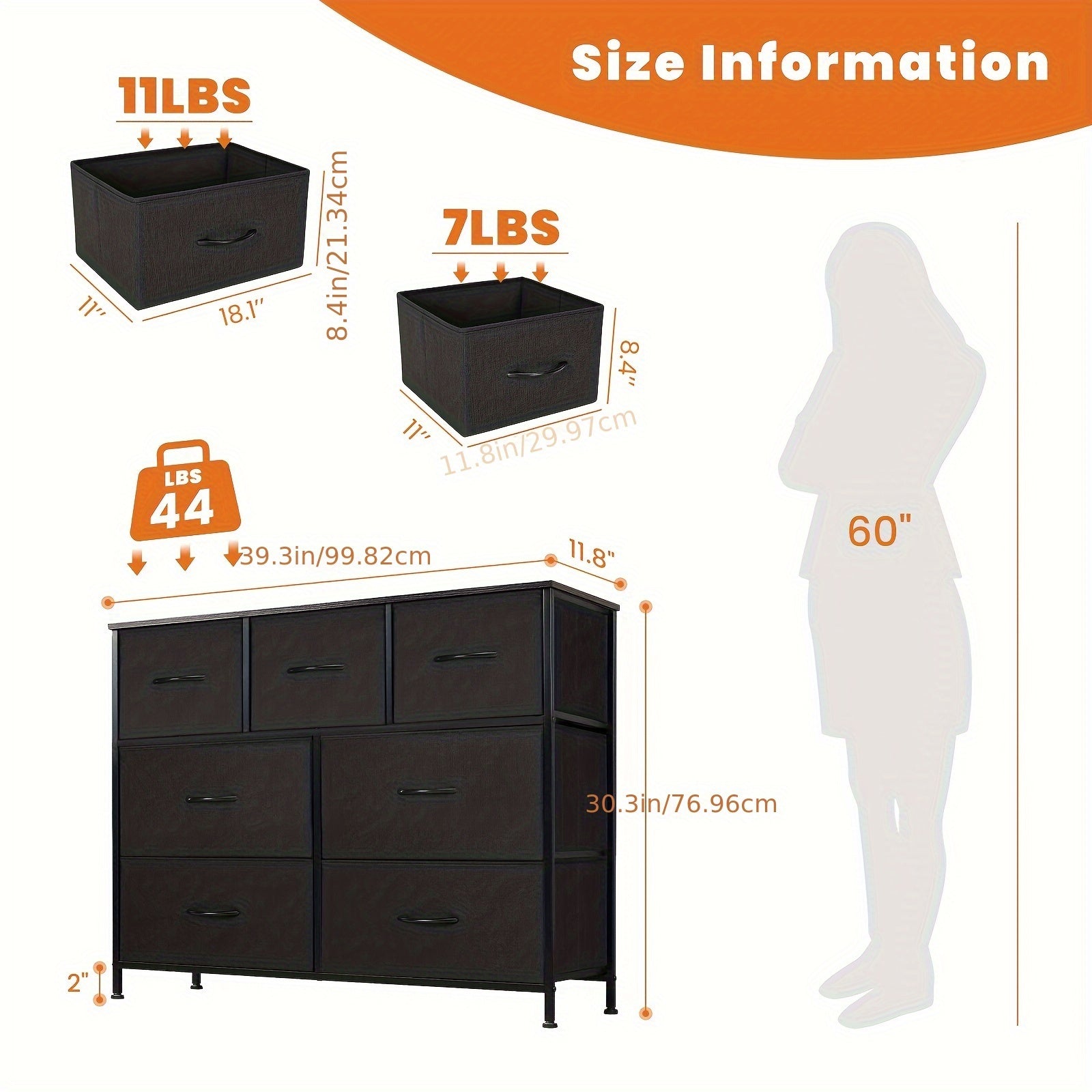 Bedroom Dresser 7 Fabric Drawer Dresser Storage Cabinet Organizer Dresser And Chest Of Drawers Storage Cabinet