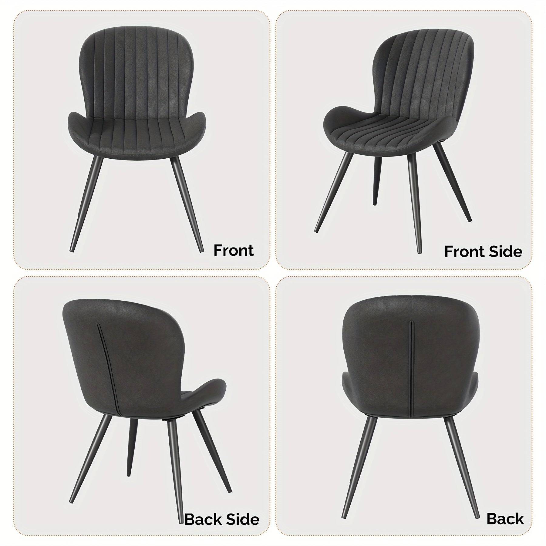 Set Of 2/4 Dining Chairs, Boucle Upholstered Kitchen Chairs With Curved Backrest & Metal Legs, Mid Century Modern Round Dining Room Chairs For Vanity, Living Room