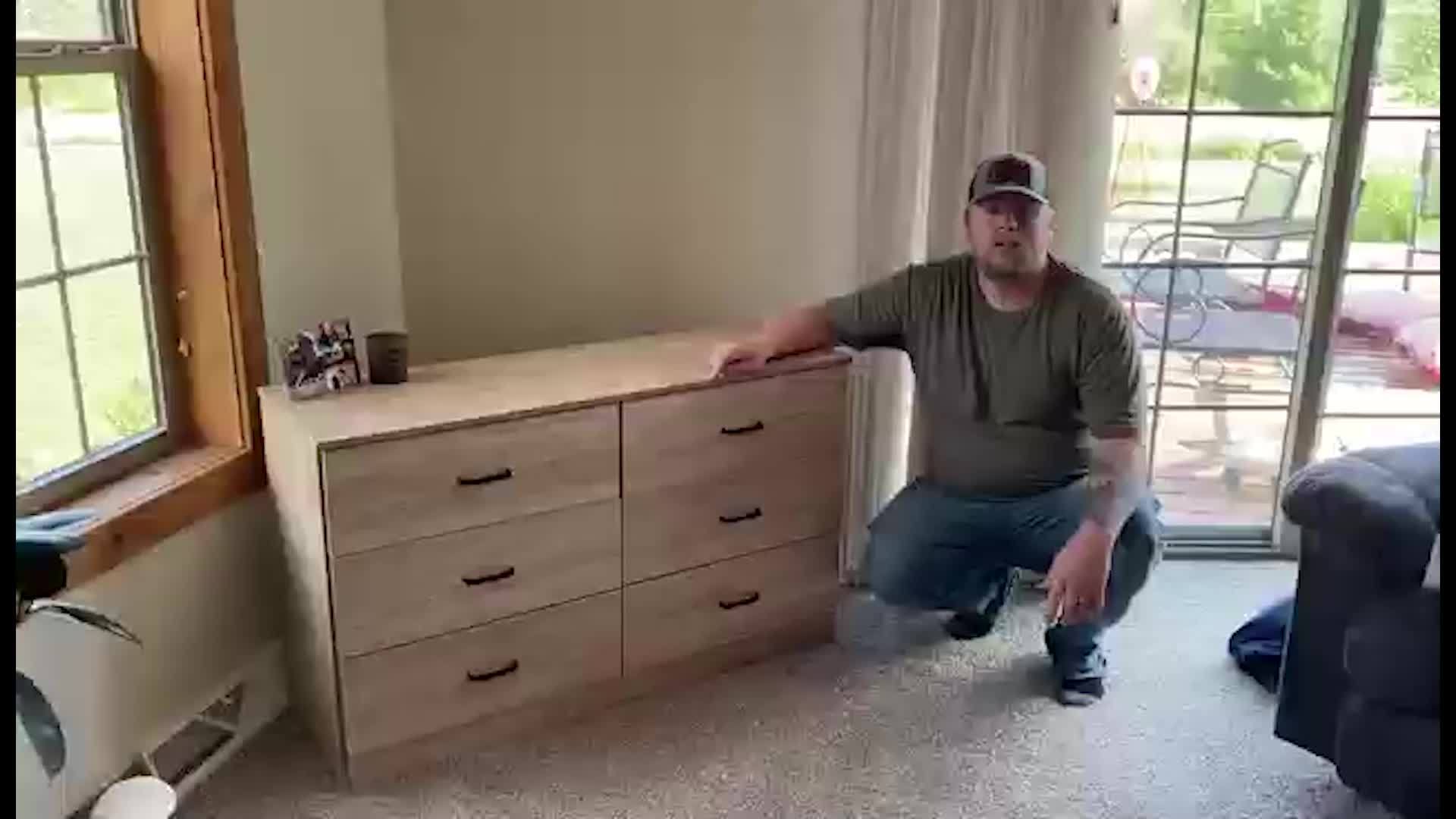 Wood Dresser For Bedroom 6 Drawer Dresser With Metal Handles Light Oak Dresser - Dresser Westberry Furniture