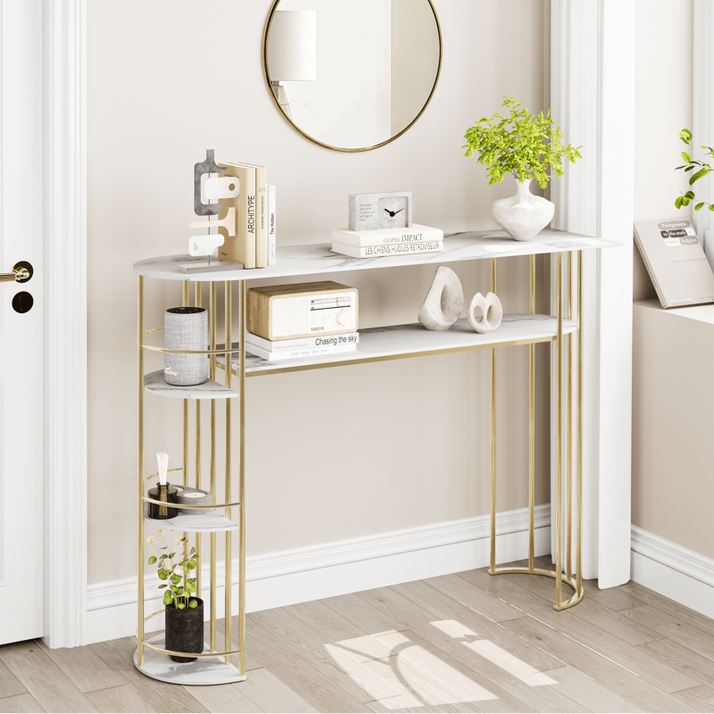 Modern 43.3" Narrow Console Table - Perfect for Entryway, Living Room, or Behind Couch | Sleek Design